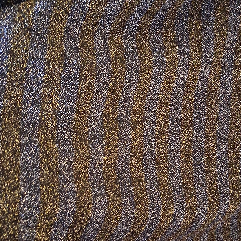 J. Crew Black Mock Neck Gold-Silver Metellic Bling Thread Maxi Dress - Picture 4 of 9